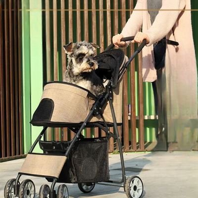 Poussette pour Chien - PetStroller™ - Beige - Chien en vadrouille