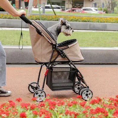 Poussette pour Chien - PetStroller™ - Beige - Chien en vadrouille