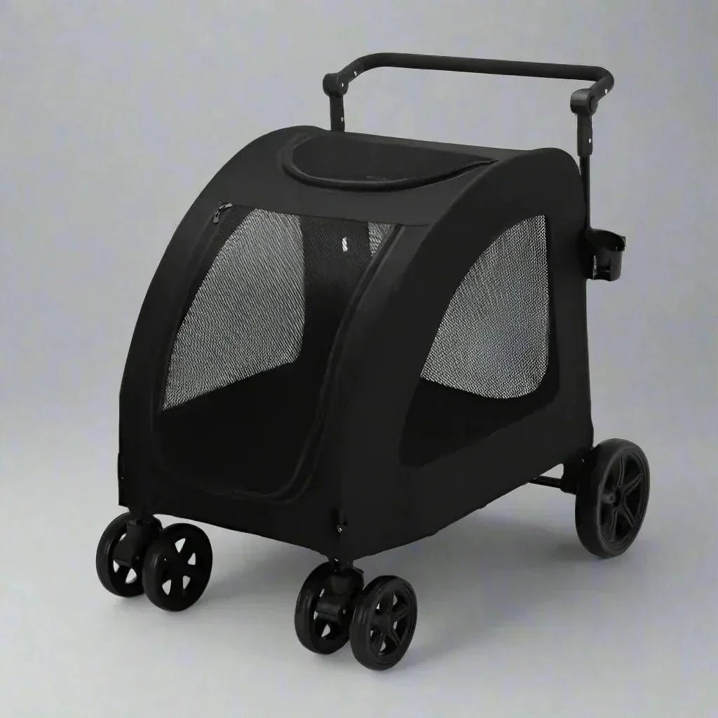 Poussette pour Chien - StrollyPet™ - Noir - Chien en vadrouille