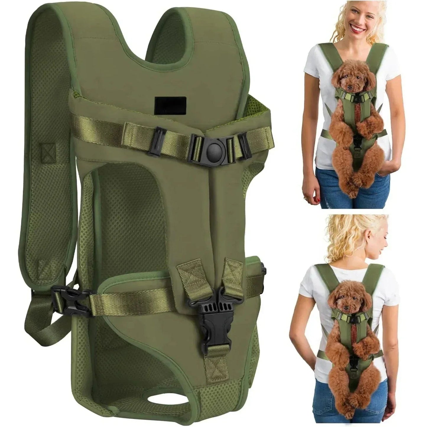Sac à Dos pour Chien - PetCarrier™ - Vert - Chien en vadrouille