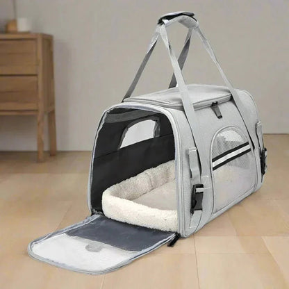 Sac de Transport pour Chien - DogCarrierBag™ - Gris - Chien en vadrouille