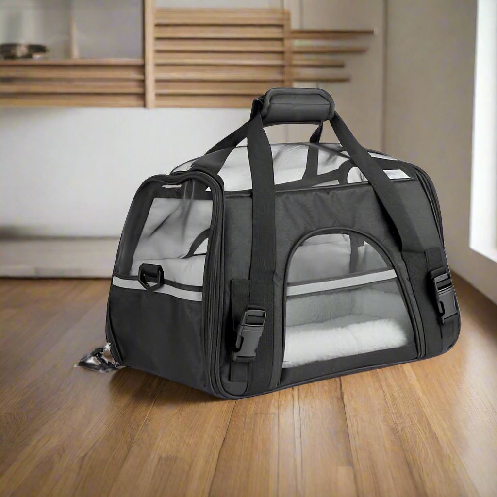 Sac de Transport pour Chien - DogCarrierBag™ - Noir - Chien en vadrouille
