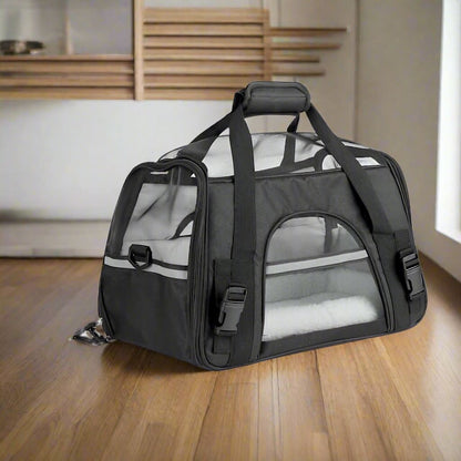 Sac de Transport pour Chien - DogCarrierBag™ - Noir - Chien en vadrouille