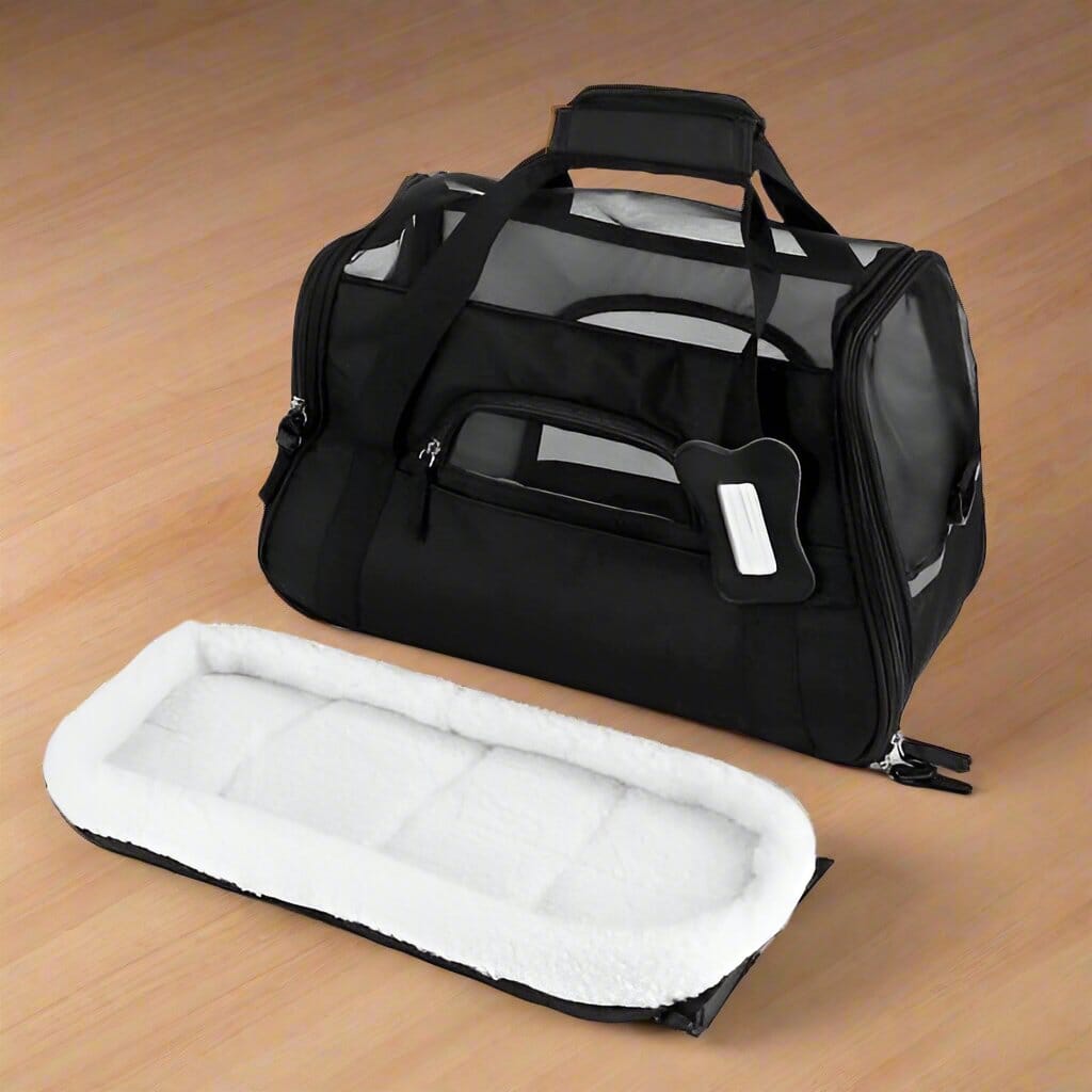 Sac de Transport pour Chien - DogCarrierBag™ - Noir - Chien en vadrouille