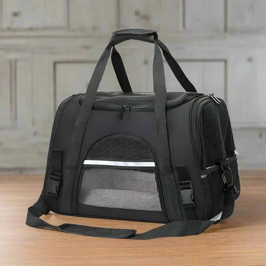 Sac de Transport pour Chien - DogCarrierBag™ - Noir - Chien en vadrouille