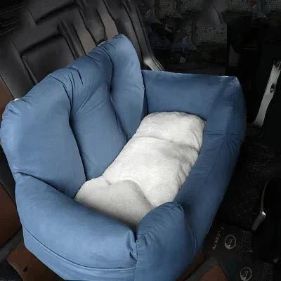 SIEGE AUTO POUR CHIEN - CarrierTravelDog™ - Bleu - Chien en vadrouille
