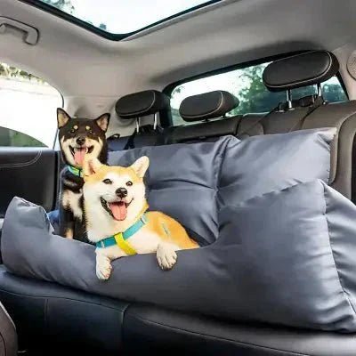 SIEGE AUTO POUR CHIEN - CarrierTravelDog™ - Gris - Chien en vadrouille